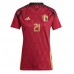 Camiseta Bélgica Timothy Castagne #21 Primera Equipación Replica Eurocopa 2024 para mujer mangas cortas